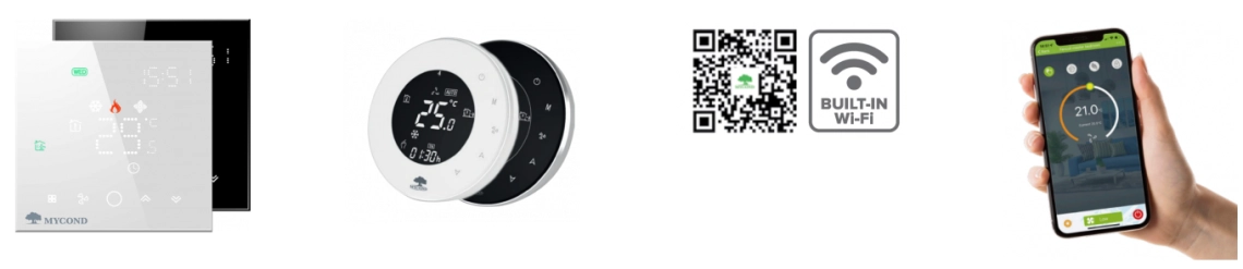 Diagram showcasing the multifunctionality of SEC/F series fan coil units.