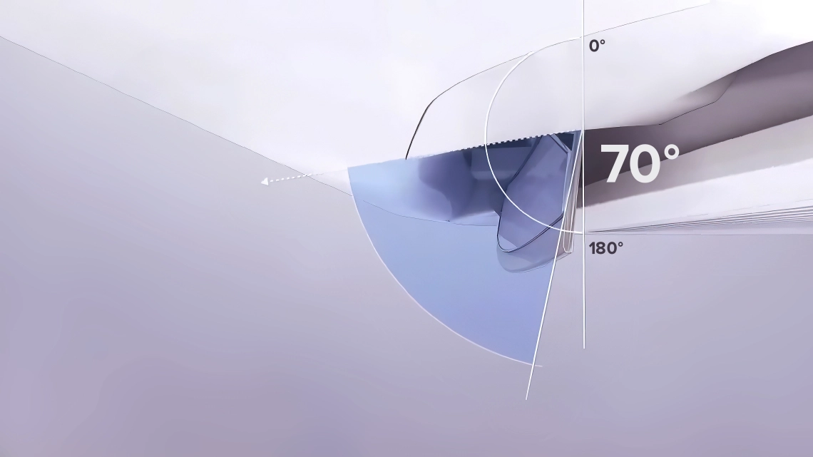 MyCond Stylish and efficient round-way cassette for optimal air distribution.